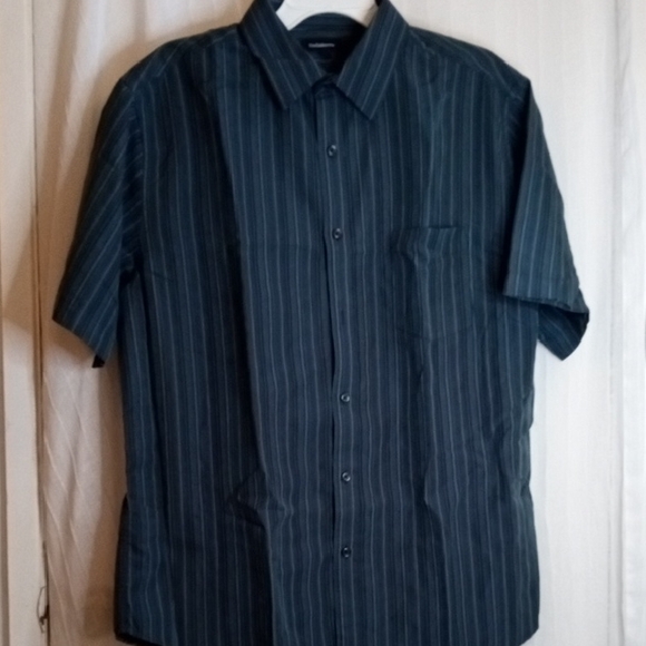 Croft & Barrow Dark Blue Striped Casual Shirt - Picture 1 of 7